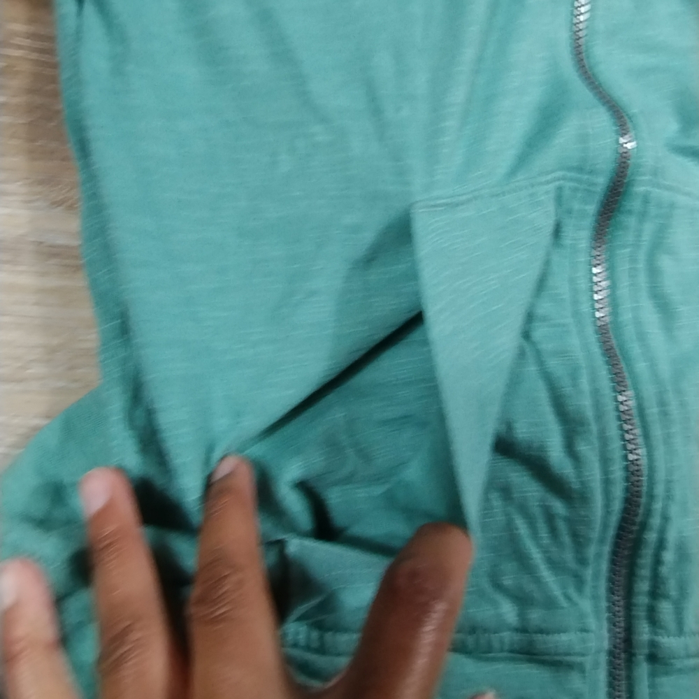 Old Navy/1994 Mint Green Zip Front Hoodie Sweater L (10-12) - Picture 13 of 16